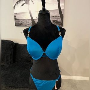 VICTORIA’S SECRET SUPER SEXY TEAL BATHING SUIT!!! ~~ 2 BOTTOMS!